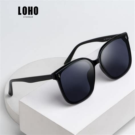 Jual Loho Kacamata Hitam Kotak Anti Radiasi Uv Sunglasses Fashion