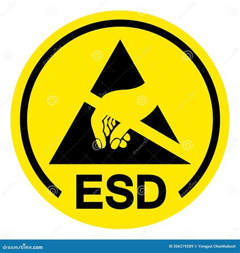 Esd Protective Area Symbol Sign Vector Illustration Isolated On White