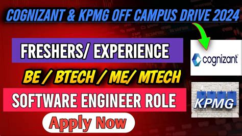 Cognizant Recruitment Cognizant Off Campus Drive Kpmg Off