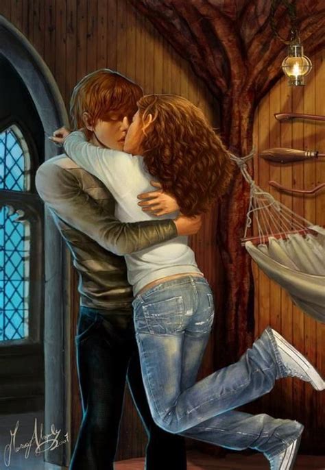 Ron Weasley And Hermione Granger Kissing In The Movie