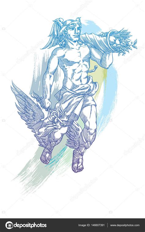 Hermes Greek God Flying