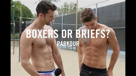 Shirtless Parkour Athletes Answer Boxers Or Briefs In Los Angeles YouTube