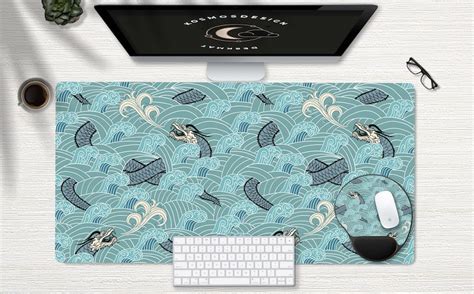 Japanese Wave Desk Mat Anime Desk Mat Japanese Desk Mat Etsy