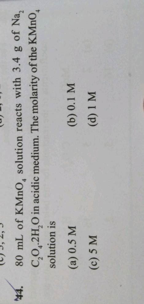 A 3 4 G Sample Of H2O2 Solution Containing X H2O2 By Mass Requires X