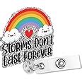 Amazon Sixrip Storms Don T Last Forever Retractable Glitter Badge