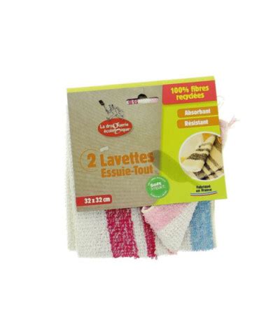 Lot De Lavettes Essuie Tout Fibres Recycl Es La Droguerie Ecologique