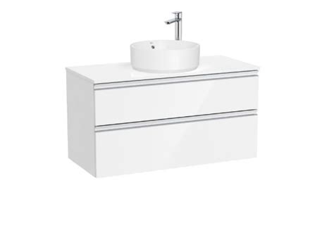 UNIK GAP 2 CAJONES BLANCO BRILLO PARA LAVABO SOBREENCIMERA CENTRADO