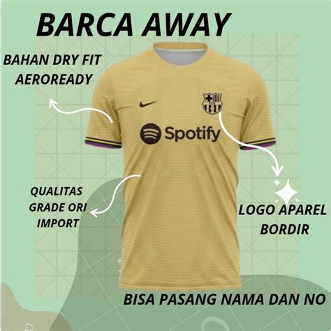 Jual Jersey Barcelona 2022 2023 Baju Bola Barca Grade Ori Import