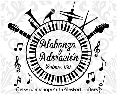 Buy Alabanza Y Adoracion Svg Salmos 150 Svgalabanza Y Adoracion Online in India - Etsy