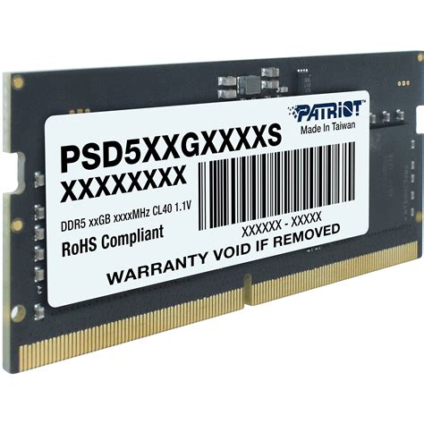 Patriot 8GB Signature Line DDR5 4800 MHz SO DIMM PSD58G480041S