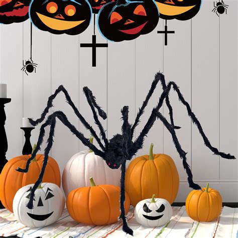 Ongmies Halloween Giant Spider Decorations Large Fake Spider Hairy