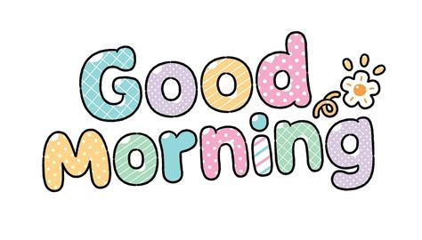 Cute Word Good Morning Cartoon Style Vector Illustration 25894580 Vector Art At Vecteezy