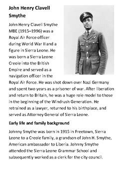 John Henry Clavell Smythe - Empire Windrush Handout by Steven's Social ...