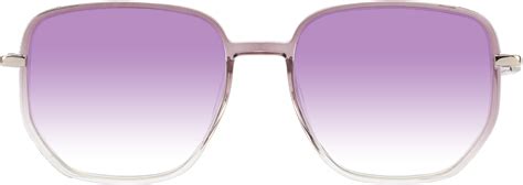 Charlie Purple And Clear Polygon Sunglasses