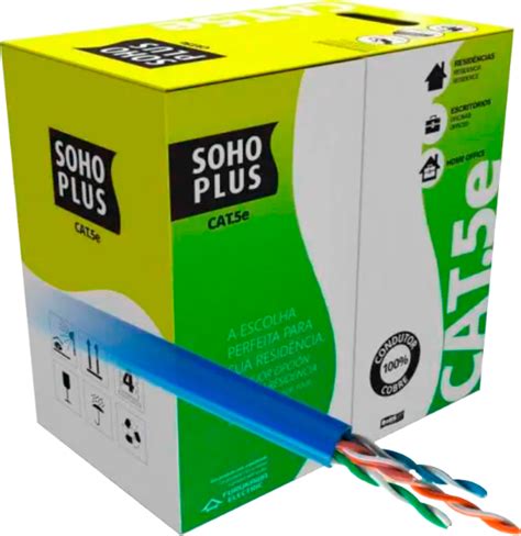 Cabo De Rede Sohoplus CAT 5e CMX Azul Caixa C 305 Metros Furukawa