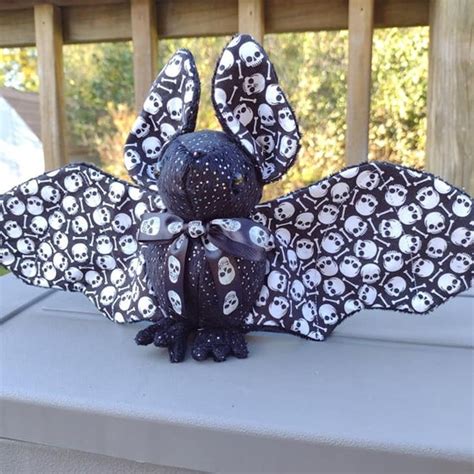 Large Plush Black Bat - Etsy