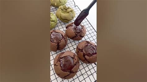 Matcha And Dark Chocolate Ganache Cookies 말차 초코 가나슈 쿠키 만들기 🍪🌱 Shorts