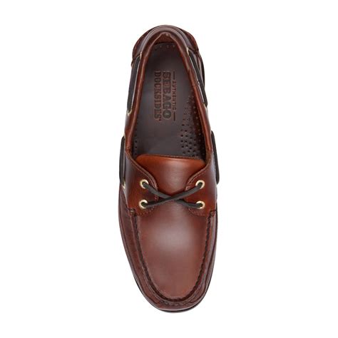 Sebago Mens Schooner Leather Docksides Boat Shoes Retro Star