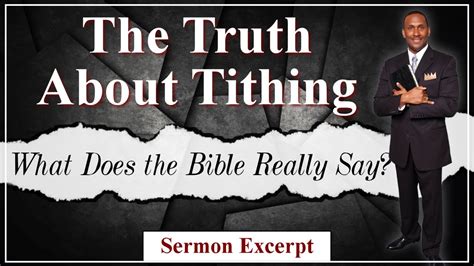 The Truth About Tithing Part 2 Sermon Excerpt Youtube