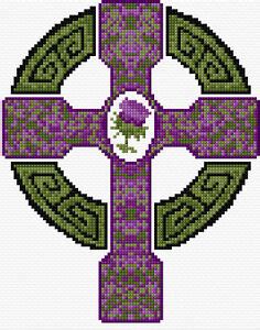 Celtic Cross THISTLE Scottish Flower 6 5 X 8 Mini Cross Stitch Kit