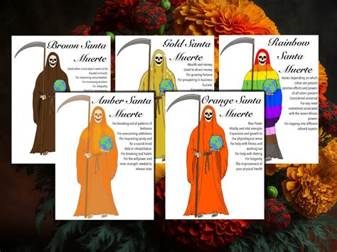 Bundle 5 Pages La Santa Muerte Printable Pages Santisima Muerte