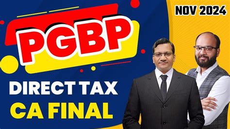 Pgbp Direct Tax Ca Cma Final Nov Profit Gains Of Business Or