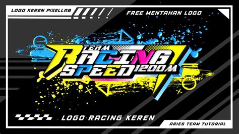 Cara Membuat Logo Racing Keren Di Pixellab Free Mentahan Logo Youtube