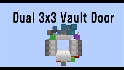 Redstone Dual 3x3 Vault Door 3x7x8 Porta 3x3 Dupla Em Funil Youtube