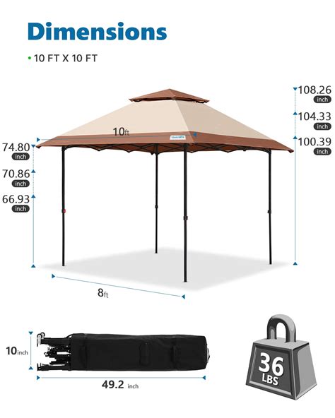 Buy Quictent 10x10 Pop Up Canopy Tent Instant Outdoor Canopy Tent Ez Up