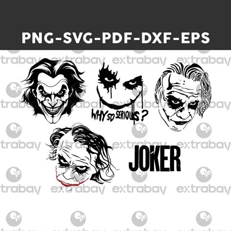 Joker SVG Joker Silhouette SVG Joker Silhouette Vector - Etsy