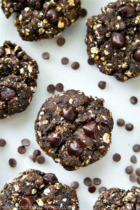 Healthy Double Chocolate Breakfast Cookies Whole And Heavenly Oven