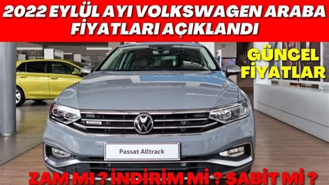 2022 VOLKSWAGEN EYLÜL AYI FİYATLARI AÇIKLANDI ŞOK FİYATLAR GOLF POLO