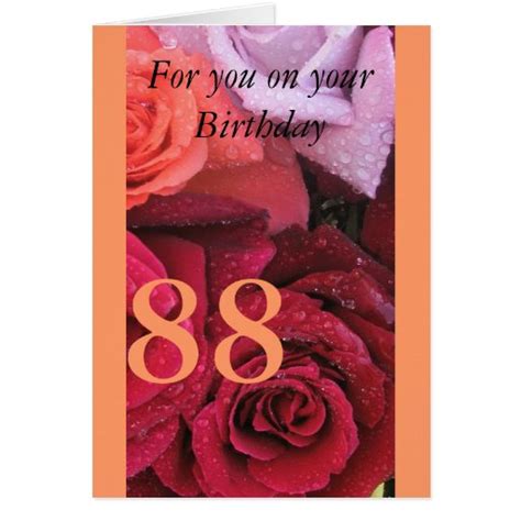 88th Birthday Card | Zazzle