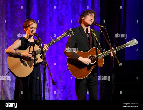 Deb Talan Left And Steve Tannen Of The Weepies Perform A Tribute To