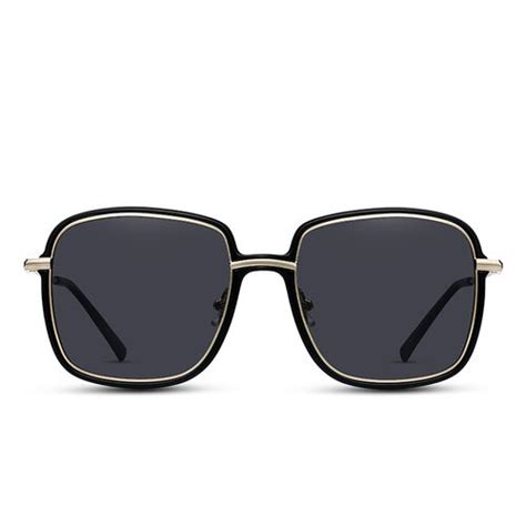 Jeulia Gafas De Sol Polarizadas Cuadradas De Negro De Modelo Unisex