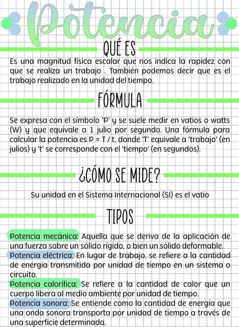 Potencia Física Resumen Breve | uDocz