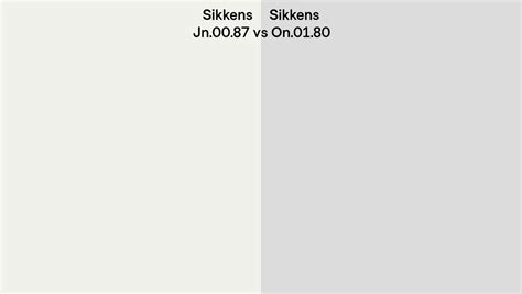 Sikkens Jn 00 87 Vs On 01 80 Side By Side Comparison