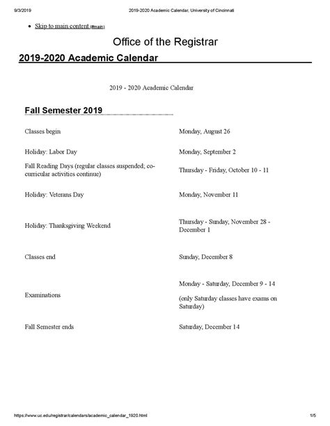 University Of Cincinnati Academic Calendar 2024 2025 National Day