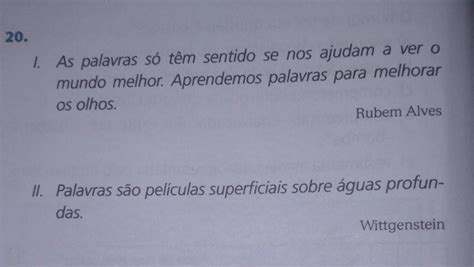 ajudaaaaa 20 Quanto às frases anteriores é correto afirmar que estão