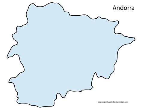 Blank Andorra Map Printable Blank Map Of Andorra