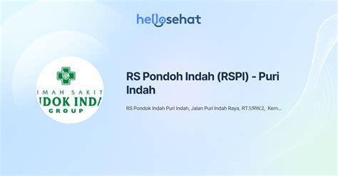 RS Pondoh Indah (RSPI) - Puri Indah - Buat Booking Online - HelloSehat