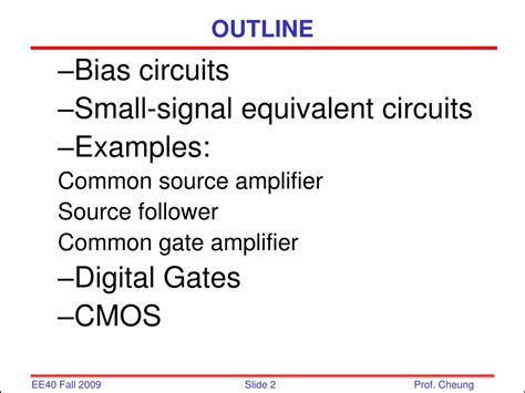 Ppt Ee40 Lec 20 Mos Circuits Powerpoint Presentation Free Download