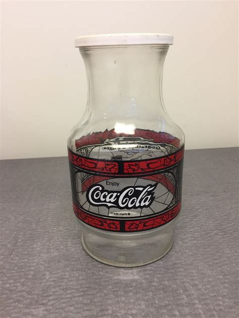 Coca Cola Godfathers Pizza Coke Pitcher Juice Carafe Vintage Anchor