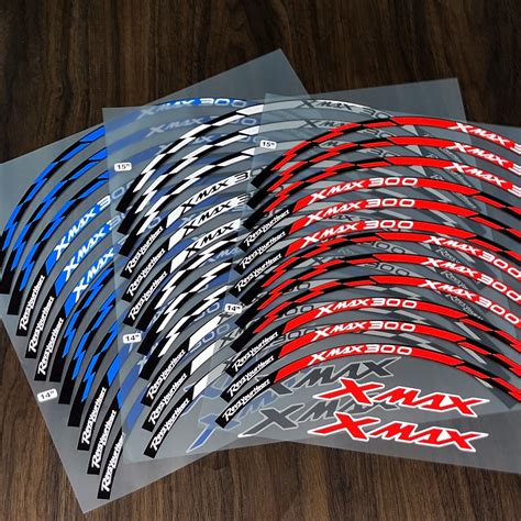 Reflective Motorcycle Wheel Rim Sticker Scooter Rim Decals For Yamaha