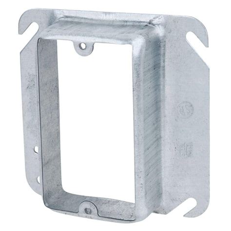 Steel City 5 8 In Raised 4 In Square Single Gang Mud Ring 52c1458 25r