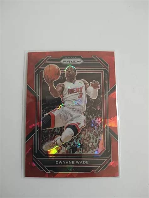 Panini Prizm Dwyane Wade Red Cracked Ice Carte Nba Card