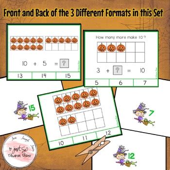 Halloween Ten Frames By Just So Sharon Oliver Tpt