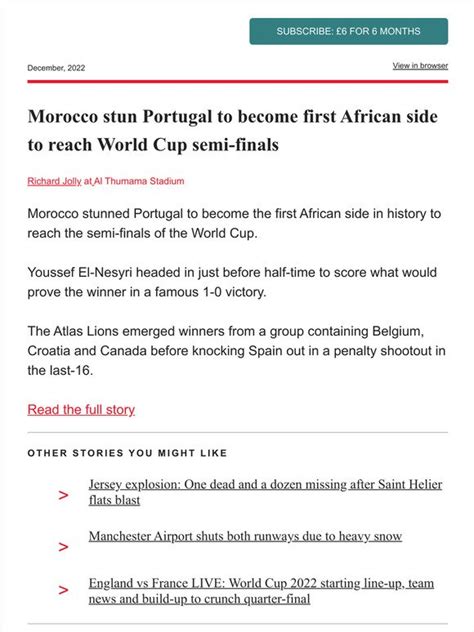 The Independent Morocco Stun Portugal To Become First Ever African