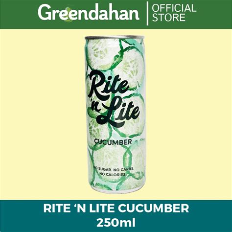 Rite N Lite Cucumber Keto Low Carb Soft Drink Shopee Philippines