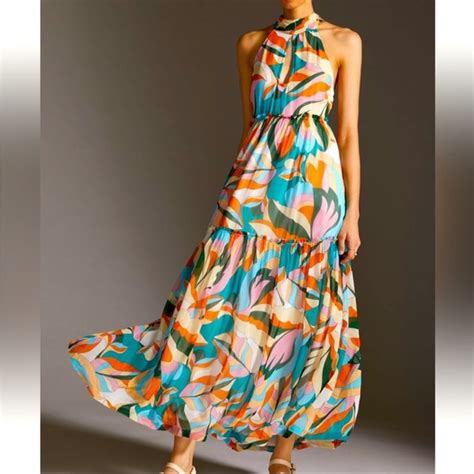 Anthropologie Dresses Nwt Anthropologie Maeve Keyhole Halter Maxi